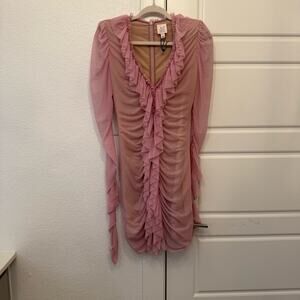 Cinq a Sept Ruched Long Sleeve Dress